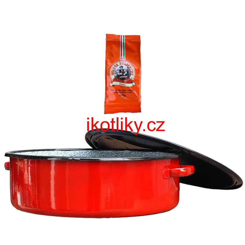 Smaltovaný kastrol s poklicí 14 L CLASSIC + paprikový pepř na guláš
