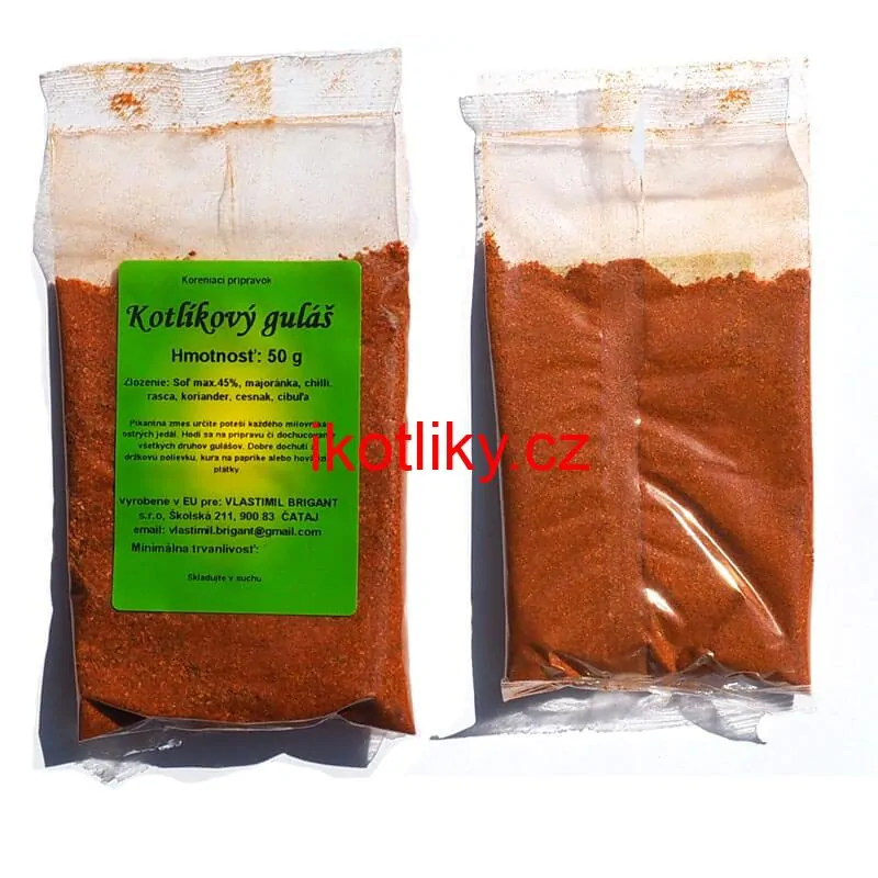 Smaltovaný hrnec s poklicí 6,9 l červený + pikantní směs koření 50 g Kotlíkový guláš