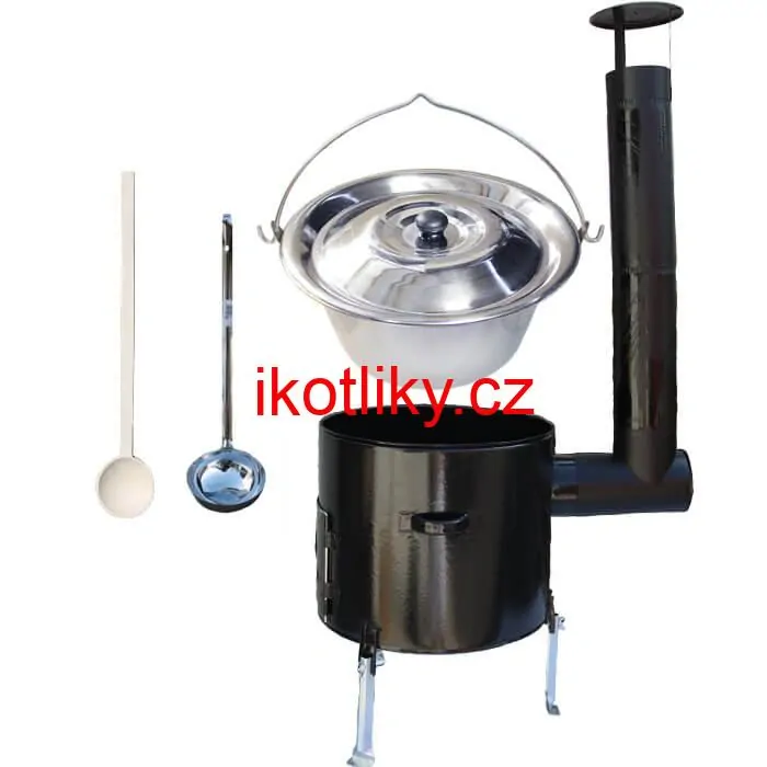 Nerezový kotlík 22 L + smaltovaná kotlina 42 Easy party