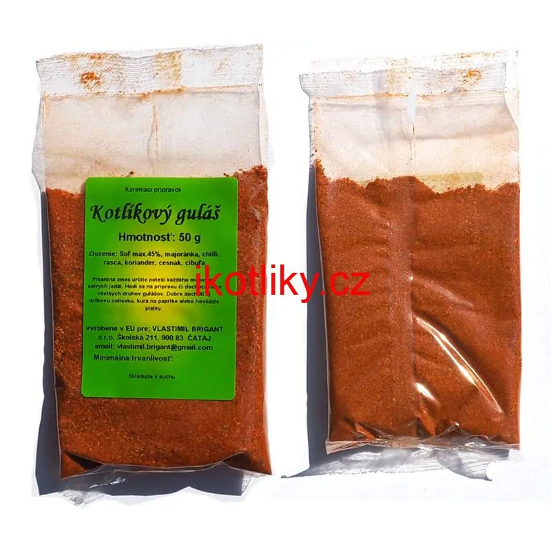 Smaltovaný kastrol s poklicí 1,5 L červený + pikantní směs koření 50 g Kotlíkový guláš