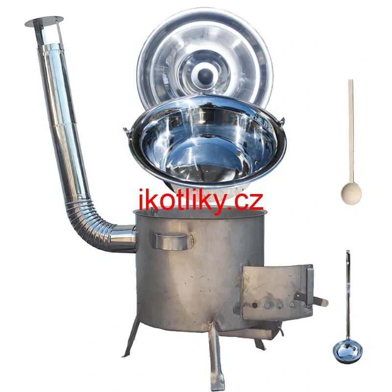 Nerezový kotlík 30 L (1,2 mm) INOX + nerezová kotlina 45 cm (1,5 mm) STRONG CLASSIC