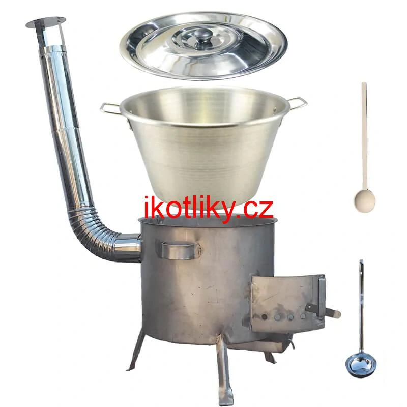 Nerezový kotel 40 L (1,2 mm) INOX + nerezová kotlina 45 cm (1,5 mm) STRONG CLASSIC