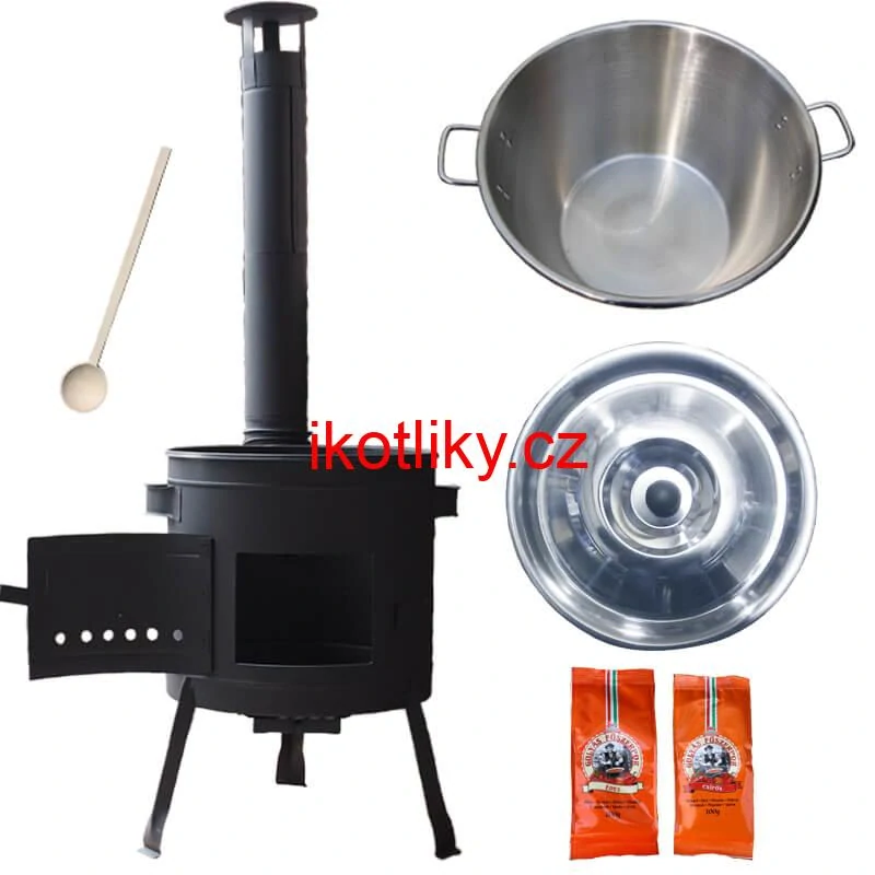 Nerezový kotel 40 L + nízká kotlina 45 PLUS 600 + paprikové koření na guláš