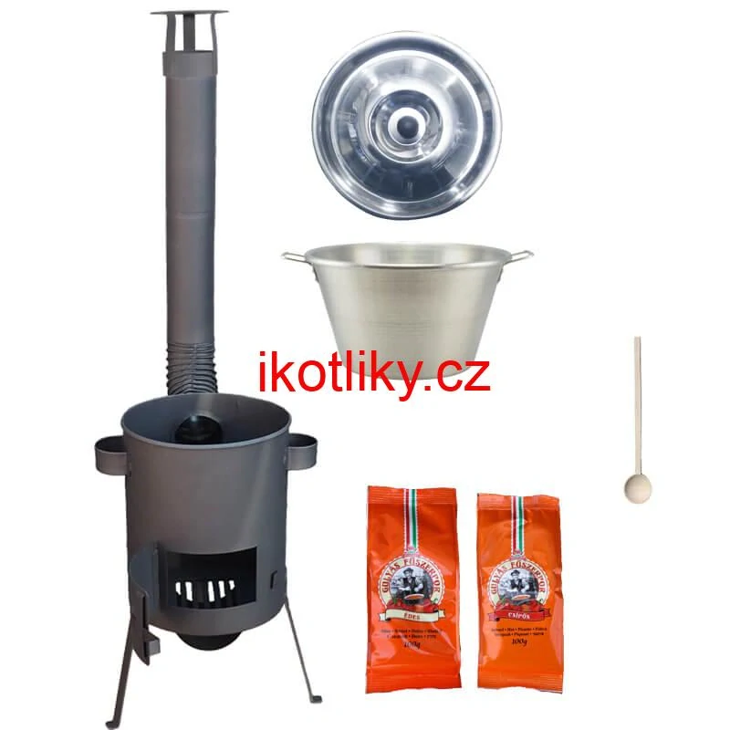 Nerezový kotel 40 L + žáruvzdorná kotliny 45 cm PLUS 600 4 MM + paprikové koření na guláš
