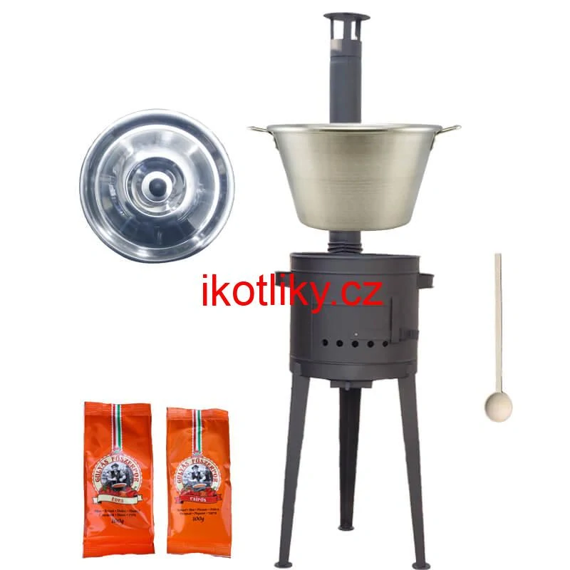 Nerezový kotel 40 L + vysoká kotlina 47 cm (1,5 mm) HODO Plus 600 + paprikové koření na guláš