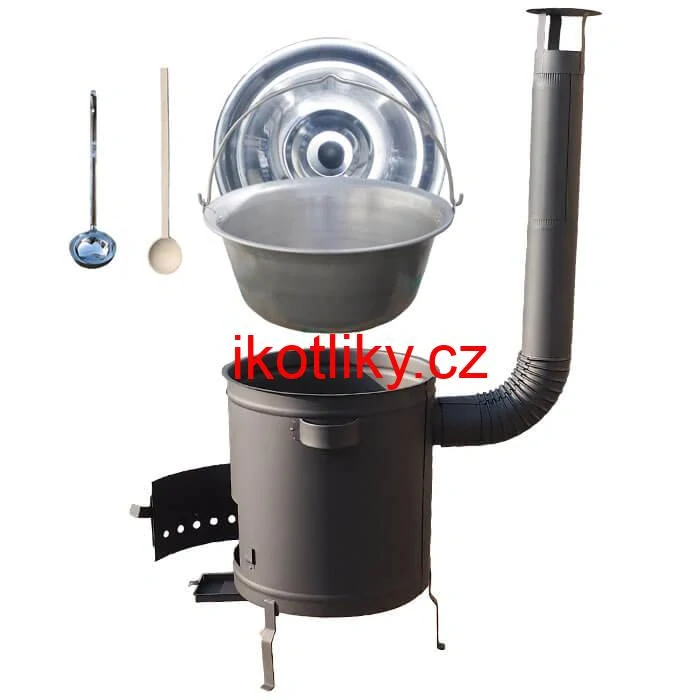 Nerezový kotlík 15 L (1,5 mm) + hrubostěnná (1,5 mm) a žáruvzdorná kotlina 36 PLUS 600