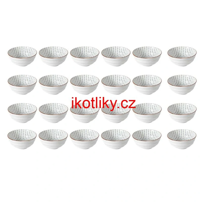 Sada 24 ks velkých keramických misek na guláš a polévky, 1 litr