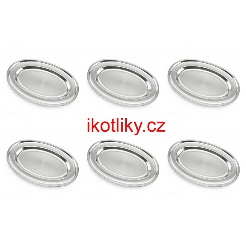 Nerezové podnosy pro catering - set 6 ks (40,5cm) - Servíruj s jistotou a stylem