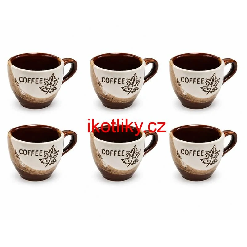 Sada keramických hrnků na kávu 100 ml 6 ks