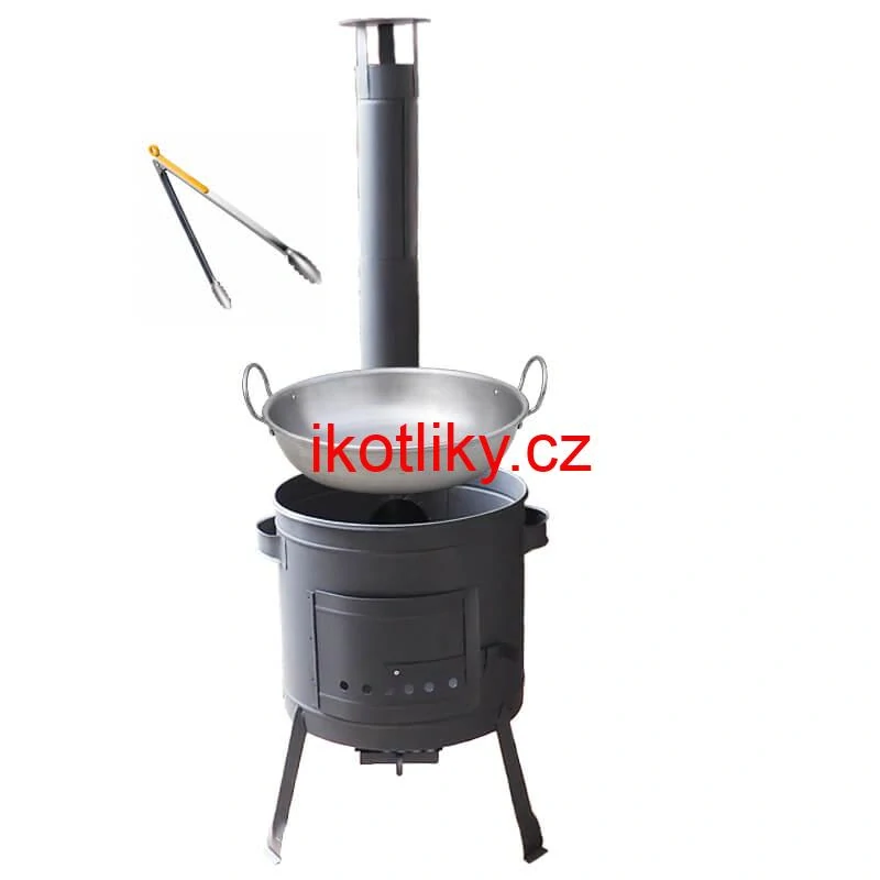 Sada na smažení langošů v přírodě 36 cm se žáruvzdornou kotlinou