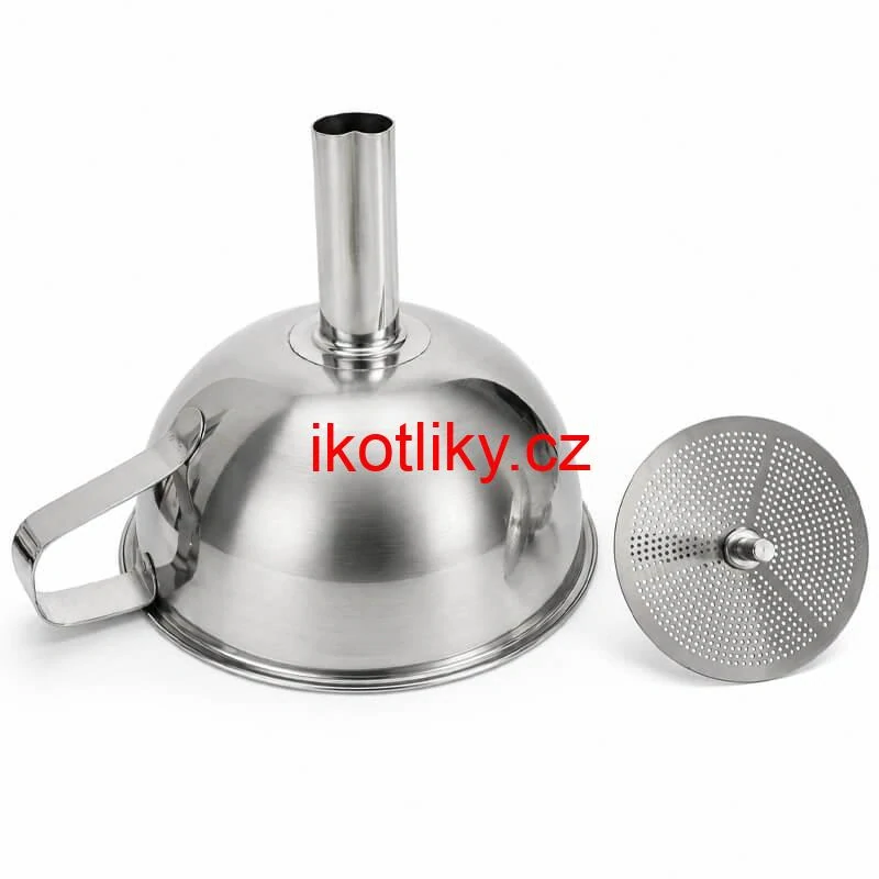 Nerezový trychtýř se sítkem 11 cm