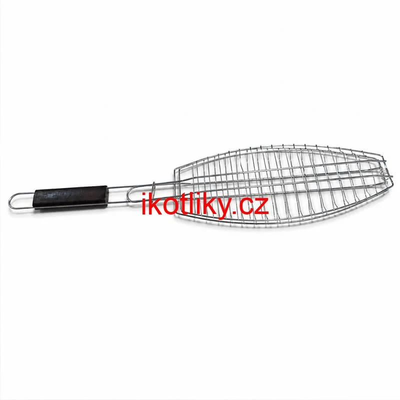 BBQ grilovací rošt na ryby – nerezové grilovací kleště 65 × 15 × 4 cm
