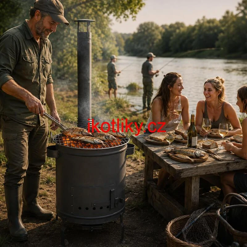 Nerezový grilovací rošt 51 cm s madly k ohništi