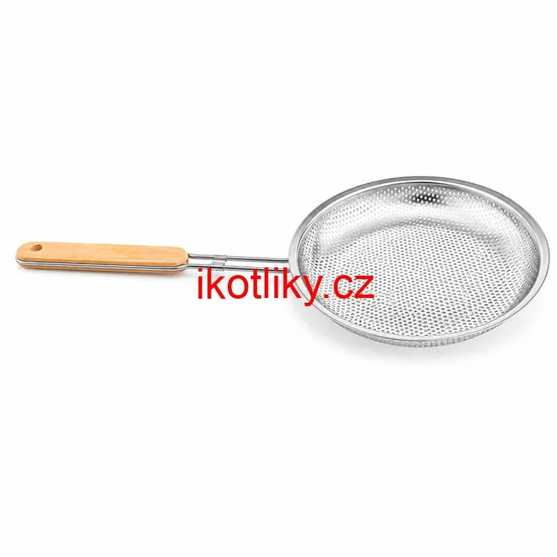 Hliníkové sítko 16 cm s dřevěnou rukojetí