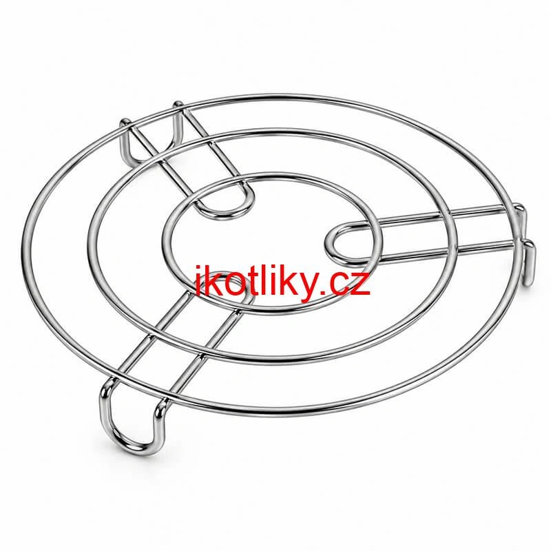 Kulatá nerezová podložka pod hrnec s průměrem 20 cm a výškou 2 cm