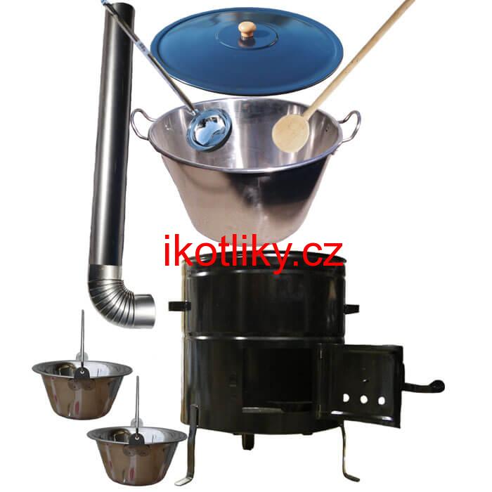 Zabijačková nerezová souprava 70L MAX + 2 servírovací kotlíky