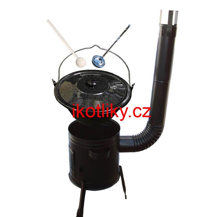 Smaltovaný kotlík 20 L (1,2 mm) + kovová kotlina 42 CLASSIC (KOV)