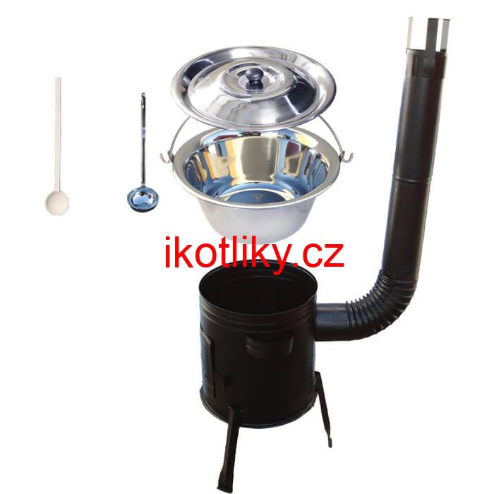 Nerezový kotlík 10 L (0,8 mm) + kovová kotlina 31 CLASSIC (KOV)