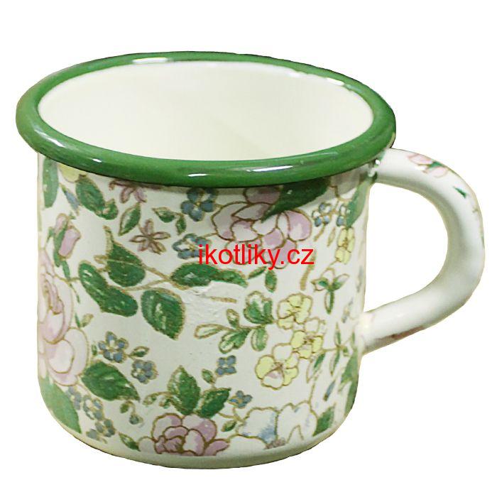 Smaltovaný hrnek 0,40 L - Květinky