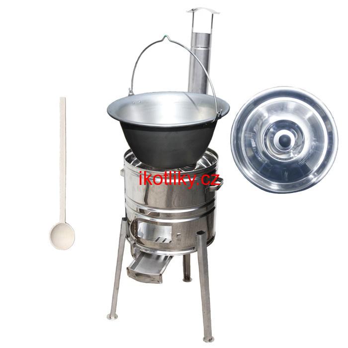 Nerezový kotlíkový set 40 Luxus + nerezový kotlík 20 L (1,5 mm)