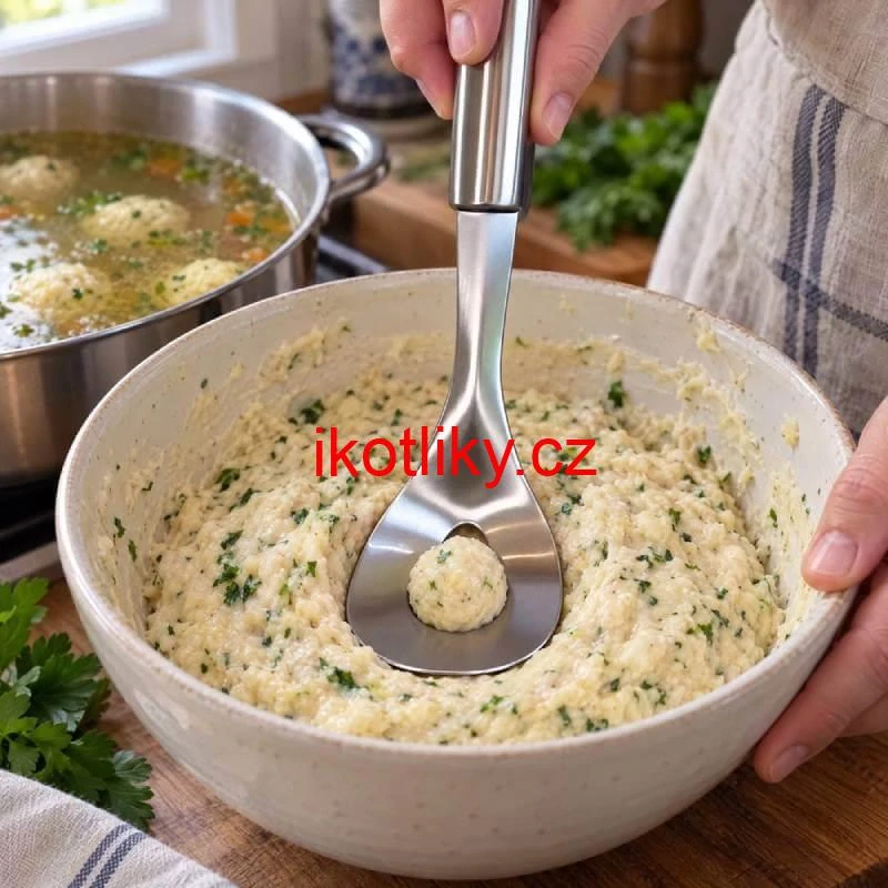 Nerezové tvořítko na masové kuličky, karbanátky a knedlíčky 18 cm