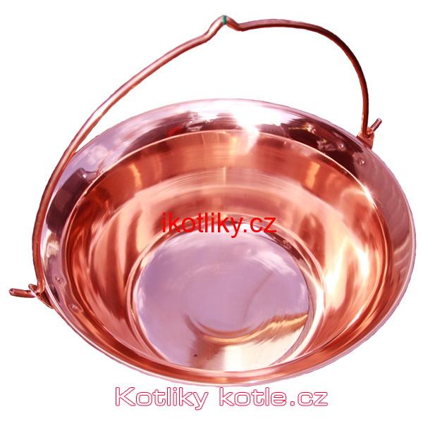 Měděný kotlík 14 L + antikórová naběračka