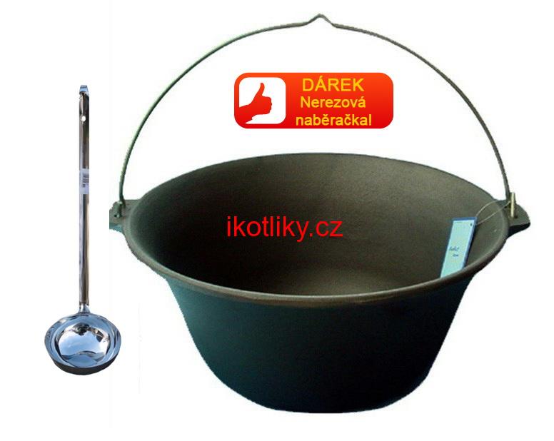 Litinový kotlík 16 L + antikórová naběračka